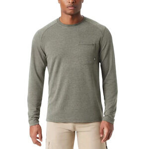 NWT Bass Outdoor Long Sleeve Utility Tee with Pocket Deep Depths Men's Size S